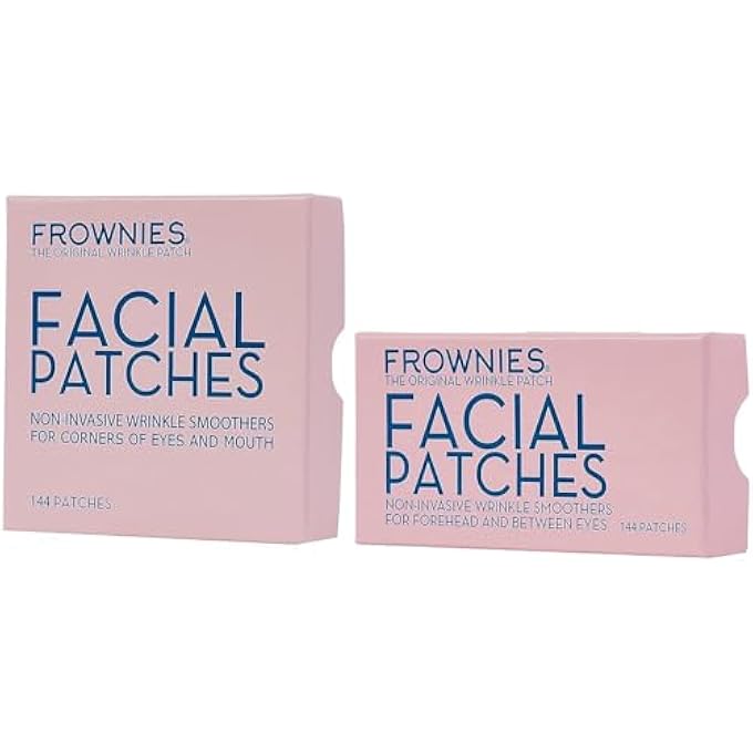 Frownies BUNDLE-2 ITEMS: FOREHEAD & BETWEEN EYES (144 PATCHES) + CORNERS OF EYES AND MOUTH (144 PATCHES) COMBO PACK - Image 1